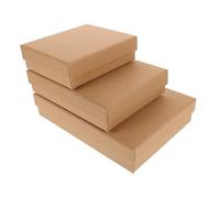 TOBBOMEY 3pièces Boîtes Cadeaux Papier Kraft Boîtes à Parfum Lèvres Avec Couvercles Emballage Élégant Pour Cosmétiques Et Cadeaux