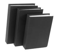 TOBBOMEY 3pièces Faux Blancs Décoratifs Lot pour Étagère Salle De Bain Bureau Table Basse Salon Entrée Modèle Noir