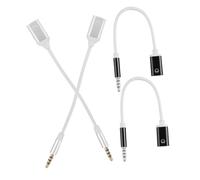 TOBBOMEY 4 pièces Adaptateur Jack vers Type-C Connecteur Audio Métallique Anti-interférence Plug and Play Compatible Smartphones Ordinateurs et PC pour Écouteurs Filaires
