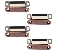 TOBBOMEY 4 pièces Aimant de Porte Magnétique Acier Inoxydable Loquet de Fermeture pour Armoire Placard et Garde-robe Butée Invisible et Sécurisée Protection et Animaux