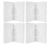 TOBBOMEY 4 Pièces Couverture Décorative D'angle Couvercle De Prise Murale Plaques De Couverture De Prise Électrique Couvercle De Sortie Décoratif White