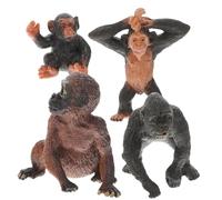 TOBBOMEY 4 pièces Figurines Simulées Animaux Sauvages Miniatures Décoratives pour Garçon Fille Éducatif Réaliste