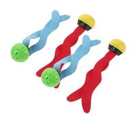 TOBBOMEY 4 pièces Jouets de Plongée Garçon Fille Anneaux de Mer Flottants Légers et Sûrs pour Piscine Jeu Entraînement sous-Marin Amusant Garçons Filles Ans