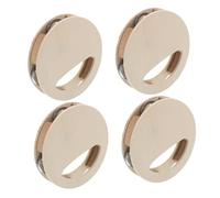 TOBBOMEY 4 Pièces Kit de Hochet Bois à Peindre pour Garçon Fille Montessori Sensoriel Non Développement et Visuel pour Tout Petits Activité DIY et Sûre