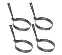 TOBBOMEY 4 pièces Lot de Moules Ronds Antiadhésifs pour Œufs Au Plat Anneaux de Cuisson Épais et Antidérapants Outils pour Petits Déjeuners Faciles à Nettoyer et Ranger
