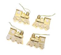 TOBBOMEY 4 Pièces Lot de Pendentifs Décoratifs Voiture pour Sapin de Noël Ornements Suspendus Cartoon Résistants et Colorés pour Décoration Festive Maison Bureau et Commerce