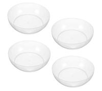 TOBBOMEY 4 pièces Lot de Plateaux de Pesée Transparents Abs avec Échelle Cuvettes Légères et Durables pour Cuisine Pâtisserie Restaurant Mesure Précise des Aliments