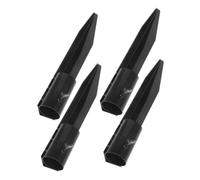 TOBBOMEY 4 pièces Piquets de Jardin Métal Renforcé Supports Solides pour Lampes Solaires Extérieures Ancrages Robusts pour Éclairage Paysager et Parasol Plage Résistants Aux Intempéries