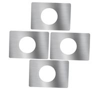 TOBBOMEY 4 Pièces Plaques de Réparation de Serrure Acier Inoxydable Kit de Renfort pour Porte Entrée Couverture de Verrouillage Installation sans Perçage Renfort de Targette et Réparation