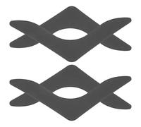 TOBBOMEY 4 pièces Tapis Antidérapant Noir PU Angle Droit Autocollants Lavables Double Face Lot de Maintien Sécurisé pour Tapis et Sols