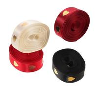 TOBBOMEY 4 Rouleaux Ruban Cœur Valentine Rouge Fil Métallisé Décoration Mariage Bouquets et