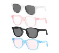 TOBBOMEY 4pièces Lunettes De Soleil pour Animaux De Élégantes Accessoire Stylé pour Chats Et Chiens UV Et Vent pour Événements Et Photographies