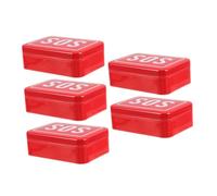 TOBBOMEY 5 Pièces Boîte Métallique Portable pour Médicaments Étanche et Antichoc Mini Boîte de Rangement Compacte pour Activités Extérieures et Situations Urgence