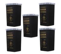 TOBBOMEY 5 pièces Conteneurs de Déchets Rouges pour Aiguilles et Bac de Collecte Percé Sécurisé Haute Capacité pour Usage Domestique Salons de Tatouage et Centres d'Analyse