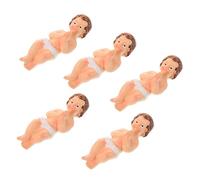 TOBBOMEY 5 pièces Figurines Jésus de Noël Résine Miniatures Nativité pour Décor Religieux Symboles de Foi et Cadeaux de Bénédiction