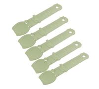TOBBOMEY 5 Pièces Lot de 5 Cuillères à Aliments Humides pour Chats 24,4 Cm Cuillères à Presser Vert Clair en Plastique Alimentaire Ustensiles Portables pour Nourrir Chatons D’intérieur et