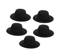 TOBBOMEY 5 Pièces Mini Hats for Dolls Lightweight Small Formal Jazz Caps Cloth Decoration for Cosplay Birthday and Christmas Party Accessories