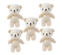 TOBBOMEY 5 pièces Mini Pendentif Ours Doux Peluche Légère et Compacte Coton PP Suspendu Adorable pour Bricolage Porte-clés et Décoration