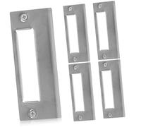 TOBBOMEY 5 pièces Plaques de Gâche Acier Inoxydable Kit Installation Pêne Dormant Couvre Renfort Porte et Résistant pour Sécurité Résidentielle et Commerciale