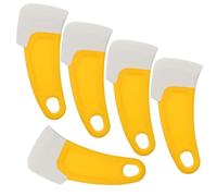 TOBBOMEY 5 pièces Set de Grattoirs Silicone pour Poêles et Woks Confortables et Multifonctions Nettoyants de Cuisine Compacts avec Poignée Ergonomique Outils Pratiques pour Casseroles et