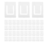 TOBBOMEY 50 Pièces Butée de Charnière 90° Clips de Restriction D'angle pour Portes D'armoire, Lot de 50 Pièces, Plastique Solide, Compatible Charnières Standard, Limiteur D'ouverture