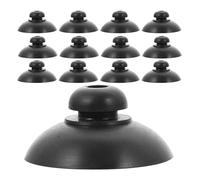 TOBBOMEY 50 Pièces Lot de 50 Ventouses Noires en Caoutchouc Robuste pour Pompe à Air Aquarium, Supports Submersibles Adaptables, Fixation Stable Anti-Vibration pour Accessoires Pompe à Vide