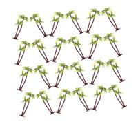TOBBOMEY 50 Pièces Mini Palmiers Artificiels Plastique Résistants à Eau pour Décoration Aquarium Maquettes et Centres de Table