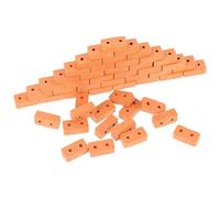 TOBBOMEY 50 pièces Miniature Building Bricks DIY Model Accessories for Landscaping and Architectural Layouts Hole Bricks for Mini House Construction and Garden Decor