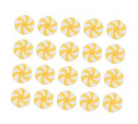 TOBBOMEY 50 Pièces Perles Rondes Acrylique Jaune et Blanc pour Décorations de Noël DIY Accessoires Bijoux de Noël pour Sapin et Créations Artisanales