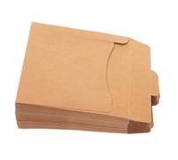 TOBBOMEY 50 pièces Vintage Kraft Paper CD Envelopes Square DVD Sleeves Multipurpose Storage Holders for Greeting Cards and Packaging