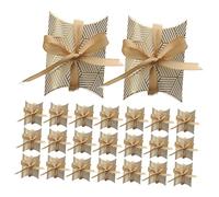 TOBBOMEY 50pièces Boîtes à Bonbons Lot De Étuis Avec Rubans Dorés Pour Fêtes Mariages Et Anniversaires Pratiques Et Décoratives Idéales Pour Contenir Vos Douceurs