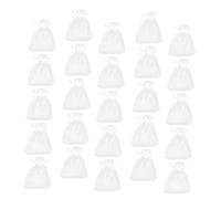 TOBBOMEY 50pièces Sachet Organza Transparent Avec Cordon De Serrage Lot Pour Bijoux Et Bonbons Pour Mariages Anniversaires Et Fêtes