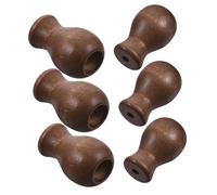 TOBBOMEY 6 Pièces Boutons pour Cordon de Rideau Embouts de Cordon de Store pour Stores Romains Accessoires de Décoration et Marron