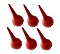 TOBBOMEY 6 pièces Bulbe de Sérum Auriculaire et Nasal pour Garçon Fille Nettoyeur Multifonction Caoutchouc pour Cérumen et Mucus Souffleur Air Anti-poussière Ergonomique Rouge