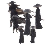 TOBBOMEY 6 Pièces Figurines Chinois Miniatures Décoration Bureau Style Chinois Statues Asiatiques Anciennes pour Tableau de Bord Auto et Micro Paysage Jardin Zen