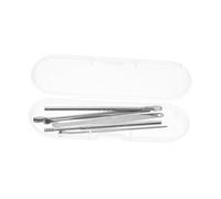 TOBBOMEY 6 pièces Kit de Bâtonnets Acier Inoxydable pour Nettoyage Cérumen Ensemble Complet avec Boîte de Rangement Design Sécurisé et Facile Utilisation pour Toute la Famille