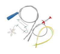 TOBBOMEY 6 pièces Kit Doutils de Débouchage Canalisation Flexible Bâtonnets Longs pour Évier et Dispositif pour Éliminer Cheveux et Résidus Adapté Cuisine et Salle de Bain