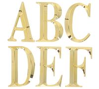 TOBBOMEY 6 pièces Lettres Adhésives Alphabet Autocollant pour Plaque Numéro Maison Boîte Aux Lettres