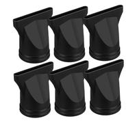 TOBBOMEY 6 pièces Set de Accessoires Diffuseur et Embout Sèche-cheveux Plastique Noir Concentrateur Air Portable pour Séchage Rapide et Coiffage Compatible Embouchure Adapté à Tous Types