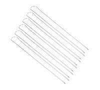 TOBBOMEY 6 pièces U-shape Stainless Steel Bbq Skewers Set Multifunctional Metal Kebab Needles For Grilled Meat And Chicken Wings Barbecue Tools For Family Gatherings