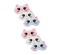 TOBBOMEY 6pièces Masque De Sommeil Et Confortable Pour Adultes Masques Occultants Pour Siestes Design Mignon De Chat