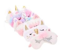 TOBBOMEY 6pièces Masque De Sommeil Mignon Lot De Masque Occulteur Forme De Licorne Doux Et Léger Pour Adolescents Adultes Pour Sommeil Réparateur Et Apaisant