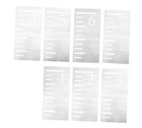 TOBBOMEY 7 pièces Règle de Croissance pour Garçon Fille Pochoir Plastique Creux pour Mesurer la Hauteur Modèle Réutilisable pour Décoration Murale et Éducation à Domicile