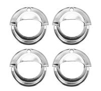 TOBBOMEY 8 Pièces Foosball Table Entry Dish Set Plastic Goal Cup with Ball Return for Table Football Replacement Chrome Screw Mount Rings for Accurate Scoring