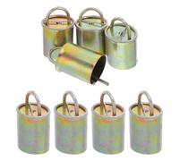 TOBBOMEY 8 Pièces Lot de Cloches Lourdes Fer pour Chèvres et Moutons Sonnettes Rétro Antiperte pour Animaux de Ferme Accessoires Durables pour Gestion de Troupeau