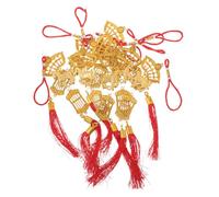 TOBBOMEY 8 Pièces Ornements an Cheval Pendentifs Nœud Chinois Pompon Décorations Suspendues Feng Shui Richesse Succès pour Maison Bureau Jardin