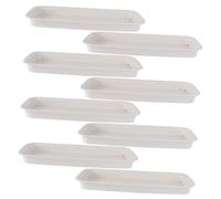 TOBBOMEY 8 pièces Plateau de Pot Rectangulaire Plastique Soucoupes Grandes Anti-Fuite pour Plantes Intérieur Plateau de Récupération Eau et Polyvalent pour Pots et Plastique
