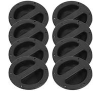 TOBBOMEY 8 pièces Poignée Encastrée pour Enceinte Abs Noir Poignée Robuste pour Haut-parleurs et Caissons de Basse Design Simple et Résistant pour Transport Sécurisé