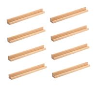 TOBBOMEY 8 pièces Support Bois pour Lettres et Dominos Base Stable et Polyvalente pour Présentoirs DIY Créations Bois Naturel
