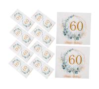 TOBBOMEY 80 Pièces Serviettes Papier Jetables Eucalyptus Serviettes Vertes à Tropicales Décorations Anniversaire Ans et Absorbantes pour Table et Salle de Bain